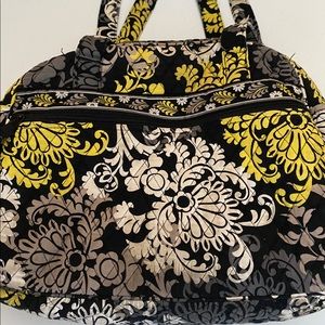 Vera Bradley Diaper Bag Paisley Black and Yellow
